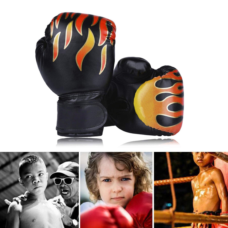 ถุงมือมวยเด็ก นวมชกมวย นวม ถุงมือเทควันโด ถุงมือฝึก 1 คู่ ถุงมือกีฬาต่อสู้ MMA ถุงมือมวย Kids Children Boxing Gloves Thejoyful