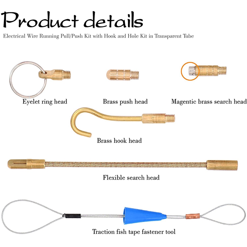 electrical fish tape accessories islewire 240 ft Tape, 1/8-Inch Steel Wire Puller with Formed Hook, Easy-to-Use Cable Puller Tool with Ergonomic Handle & Durable Housing for Walls and Electrical Conduit Discover the ultimate Fish Tape Wire Puller Kit 30-Foot Fiberglass Fish Tape Cable