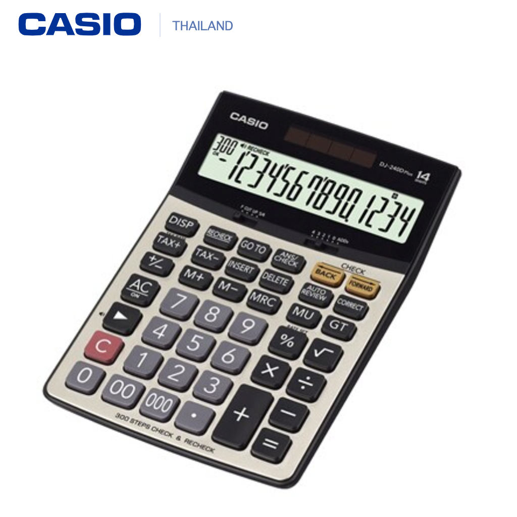 Casio เครื่องคิดเลข DJ-240D Plus 14หลัก ของแท้100% ประกันศูนย์เซ็นทรัลCMG2 ปี จากร้าน M&F888B