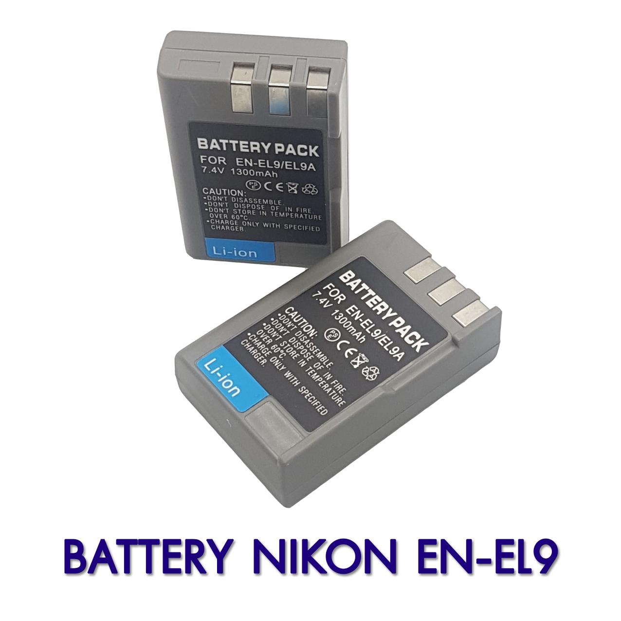 (แพ๊คคู่ 2 ก้อน) แบตเตอรี่กล้อง Nikon Battery รุ่น ENEL9 , ENEL9 EN