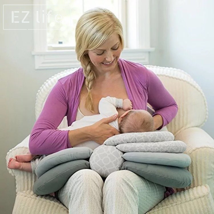 WY หมอนรองให้นม EZ Adjustable Nursing Pillow  แบบปรับระดับได้ พยาบาล เด็กทารก หมอน Nursing Pillow หมอนเกือกม้า เบาะรองให้นม