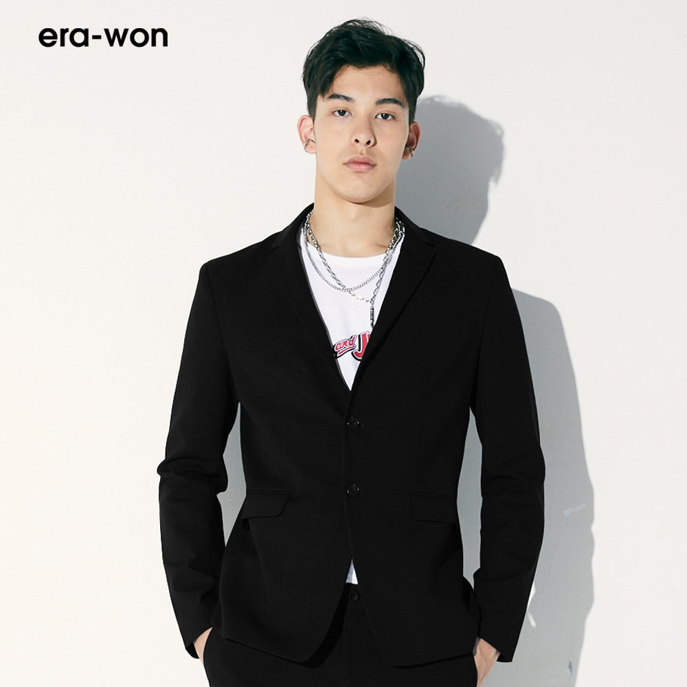era-won เสื้อสูท ทรงสลิม Blazer Monotone สีดำ Black Butterfly