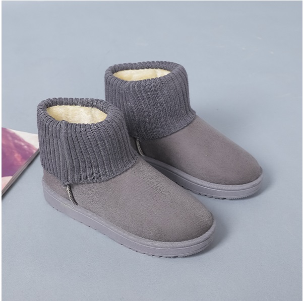 C MALLรองเท้าสำหรับผู้หญิงรองเท้าบูทแฟชั่นฤดูหนาวสำหรับผู้หญิงสีอบอุ่น รุ่น 8503