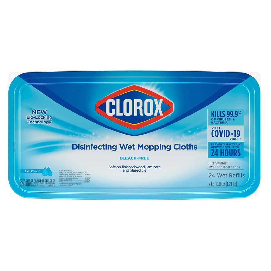 Clorox disinfecting wet mopping cloths 