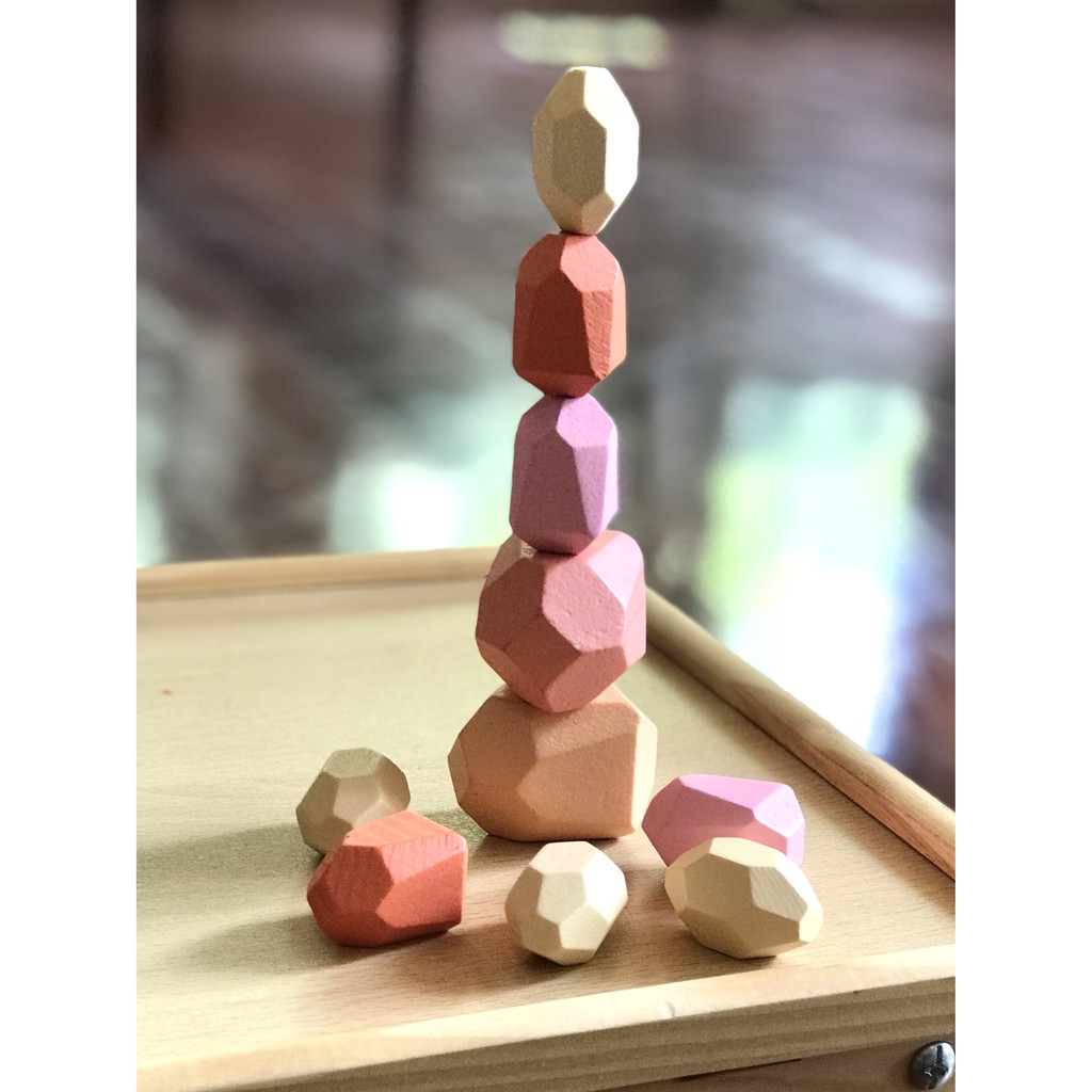 ควรมี Wooden Balancing Stoneชุดของเล่นปลายเปิด ก้อนไม้รูปทรงหิน เสริมพัฒนาการ การจดจ่อ สมาธิ และ สมดุล สำหรับเด็กและ ผู้ใหญ่ ของเล่นเด็ก เสริมจินตนาการ