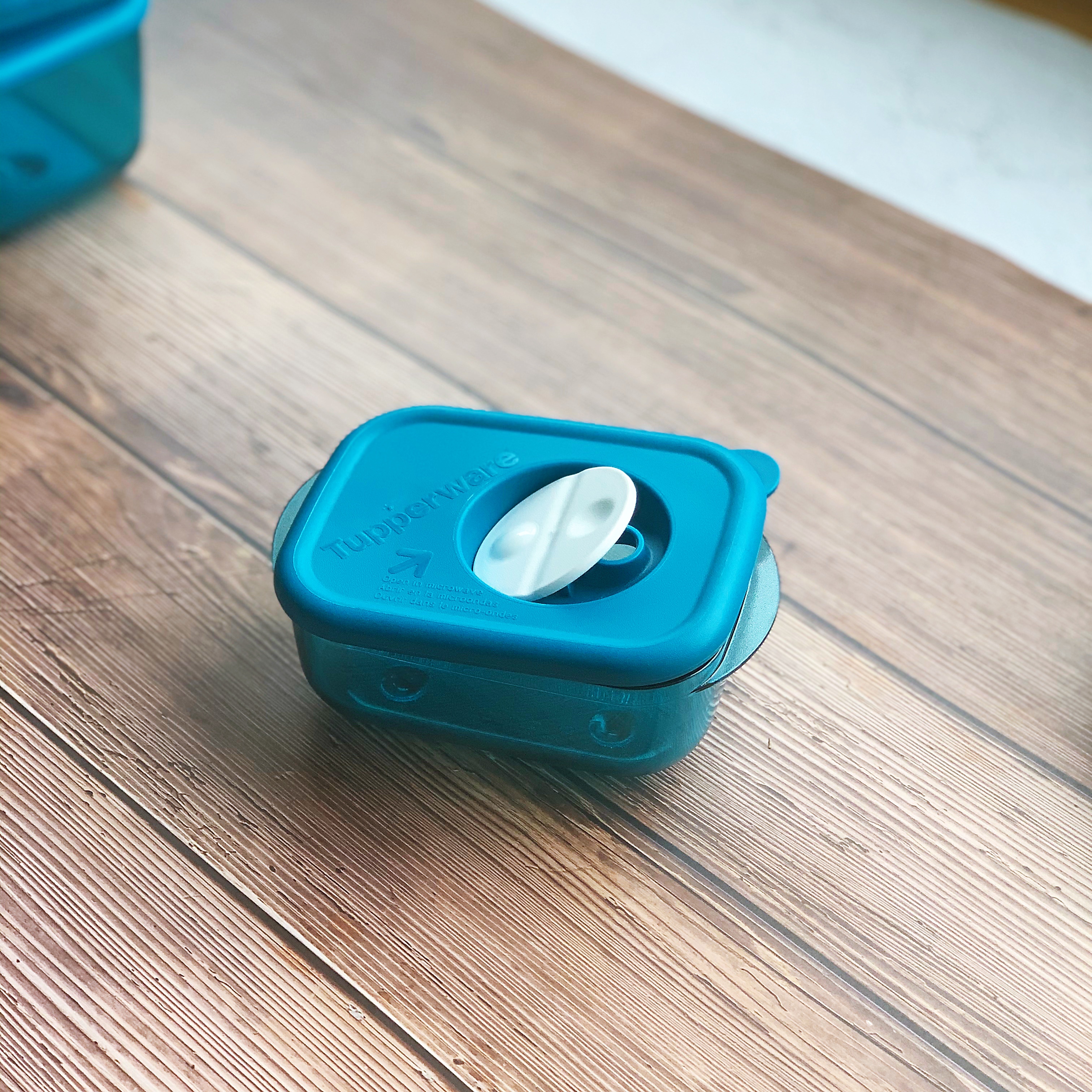 Tupperware Banquet Microwave Soup Bowl Square Meal Preparation Box 2 Piece Set 500ml/1L