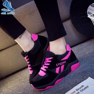สินค้า 48H สีจับคู่กีฬา Casual รองเท้านักเรียนหญิงรองเท้าพื้นสูงรองเท้า