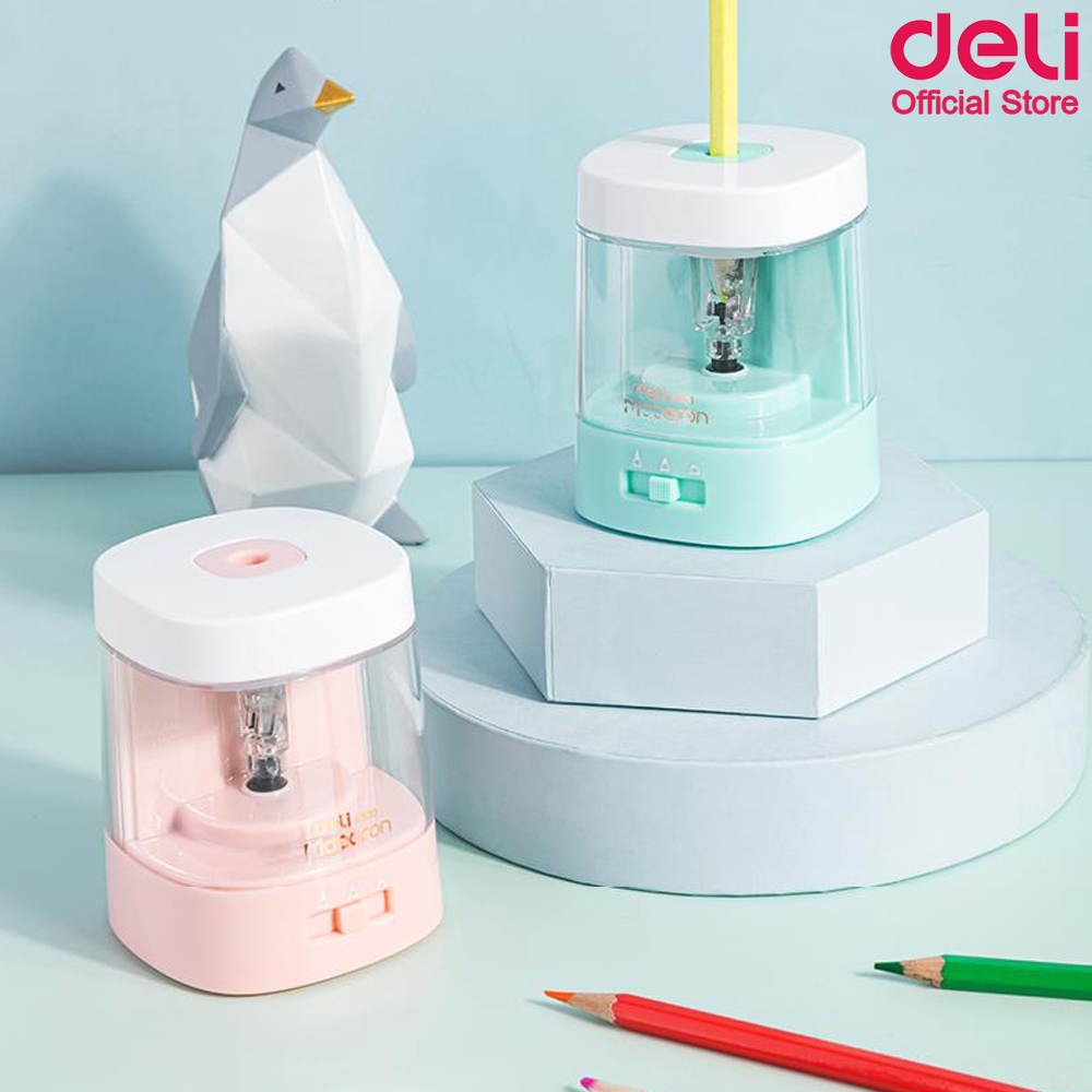 Deli กบเหลาดินสอไฟฟ้าแบบใส่ถ่าน Electric Pencil Sharpener H500 กบเหลาดินสอ กบเหลาดินสอแฟนซี เครื่องเหลาดินสอ อุปกรณ์การเรียน อุปกรณ์เครื่องเขียน