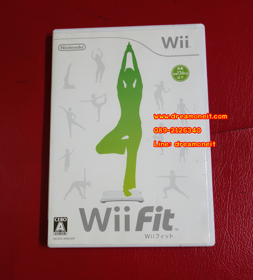   ขายแผ่นเกมส์ Nintendo Wii เกมส์ WII FIT เกมส์ออกกำลังการ ใช้รวมกับฐานต่อ แท้เจแปน ภาษาญี่ปุ่น พร้อมเล่น แผ่นใสๆ 