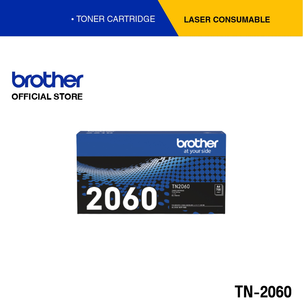 Brother TN-2060 ตลับผงหมึก (โทนเนอร์) สีดำ สำหรับรุ่น HL-2130, DCP-7055 ราคา 1,100 บาท*ส่งฟรี