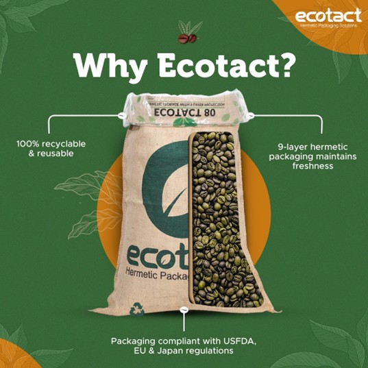 Ecotact Ecotact Bag ECO 80 ถุงเก็บเมล็ดกาแฟ (บรรจุได้ 50-70 กิโลกรัม ...