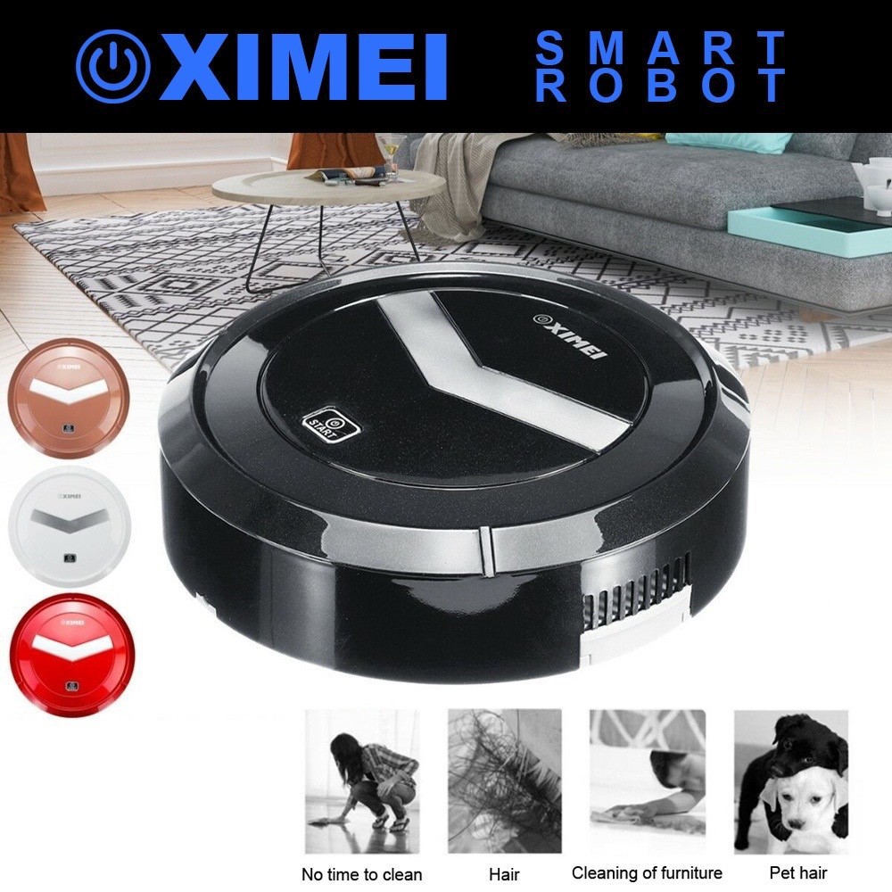 XIMEI smart robot เครื่องดูดฝุ่น หุ่นยนต์ดูดฝุ่นอัตโนมัติ มีแบตเตอรี่ในตัว ขนาด 1200mAh สามารถชาร์จได้ ใช้สำหรับดูดฝุ่น XIMEI smart robot เครื่องดูดฝุ่น หุ่นยนต์ดูดฝุ่นอัตโนมัติ มีแบตเตอรี่ในตัว ขนาด 1200mAh สามารถชาร์จได้ ใช้สำหรับดูดฝุ่น