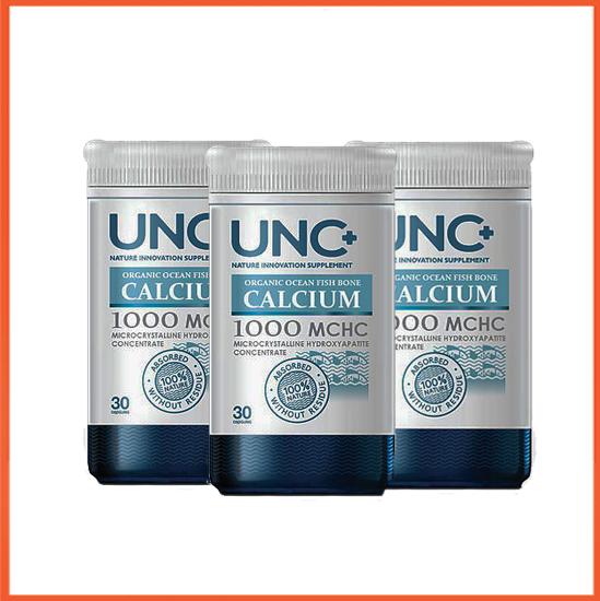 Unc Calcium แคลเซี่ยมบํารุงกระดูก อาหารเสริมบํารุงกระดูก ช่วยเสริมสร้างมวลกระดูกให้แข็งแรง ลดอาการปวดกระดูกตามร่างกาย ช่วยลดความเสี่ยงต่อโรคกระดูกเสื่อมและหัก ผลิตจากธรรมชาติ100% เห็นผลจริง ปลอดภัย มี อย. 90 แคปซูล 3 กระปุก By Shopping Malls