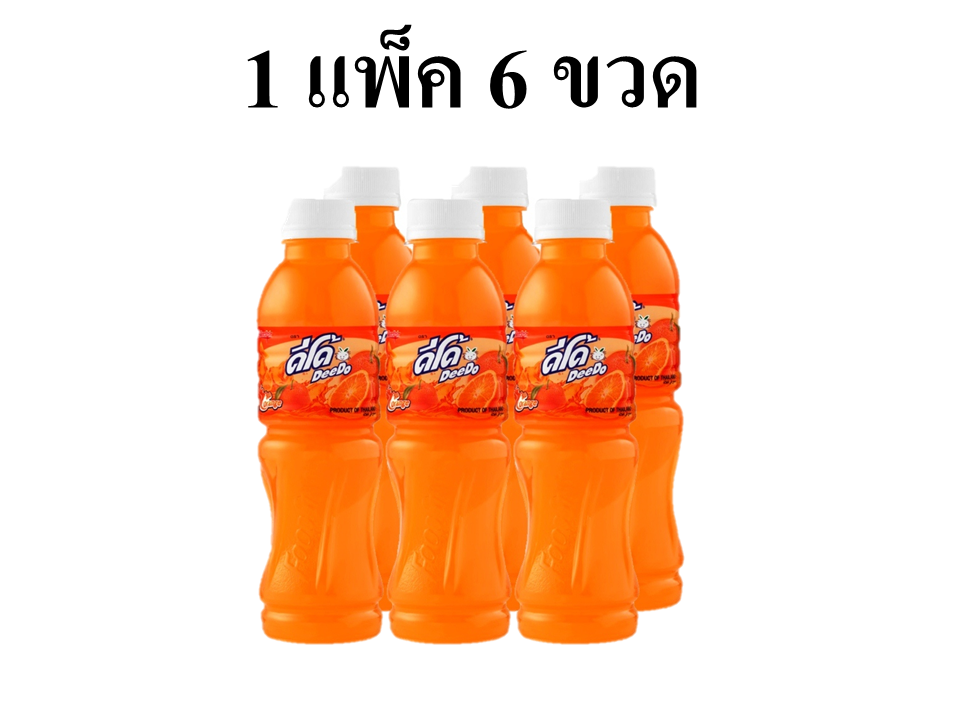 ดีโด้ น้ำส้ม น้ำผลไม้ Deedo 1 แพ็ค 6 ขวด ขนาด 450 มล.