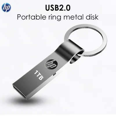 แฟลชไดรฟ์ 2TB HP Flash Drive USB 2.0 Pen Drive Usb 2000GB Memory Stick Metal Pendrive