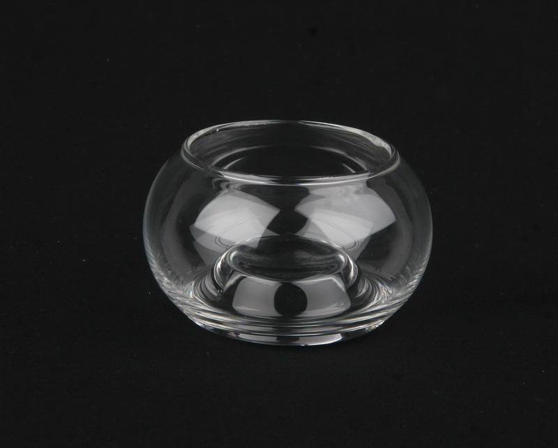 แก้วทรงกลมใบเล็ก แก้วดีไซน์ มีแท่นนูนตรงก้นแก้ว สำหรับเป็นภาชนะบรรจุเพื่อความสวยงาม