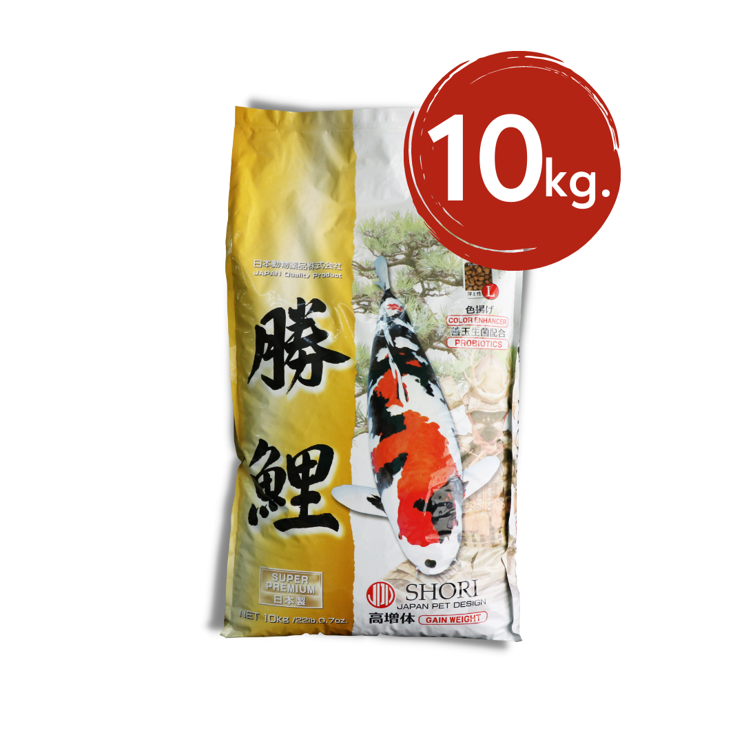 JPD SHORI HIGH GROWTH DIET 10KG (FLOATING) - เจพีดี อาหารปลาคาร์ฟ สูตรเร่งโต 10กก.(เม็ดลอย) ราคา 4,200 บาท*ส่งฟรี