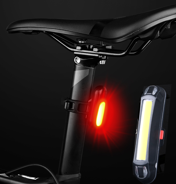 QIAOYUE ไฟท้ายจักรยาน ไฟมี2สี แดง-ขาว ไฟจักรยาน ไฟหน้าติดจักรยาน หน้า+หลัง ชาร์จไฟ USB เปิดไฟค้าง ไฟนิรภัยสำหรับจักรยาน ไฟเตือน Bicycle taillights