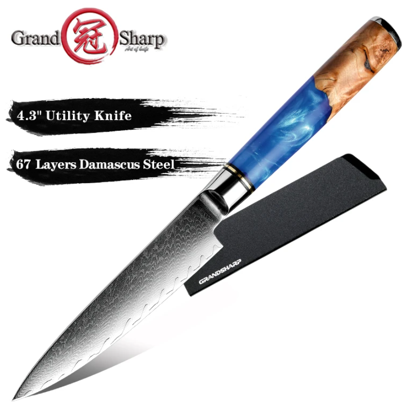 Grandsharp Chef's Knife 67 Layers vg10 Japanese Damascus Kitchen Knife  Kitchen Stainless Steel Tools Gyuto Utility Kiritsuke