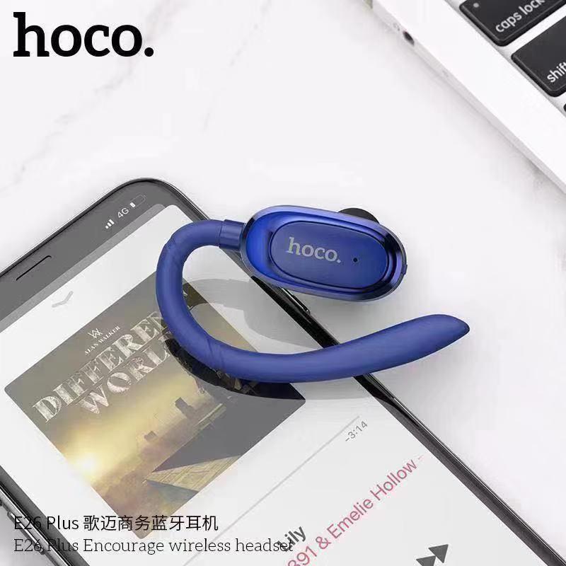 หูฟังบลูทูธไร้สาย Hoco E26 Plus แบบข้างเดียว Bluetooth Headset 4.2 ใส่สลับข้างซ้าย-ขวาได้ รองรับมือถือทุกยี่ห้อ