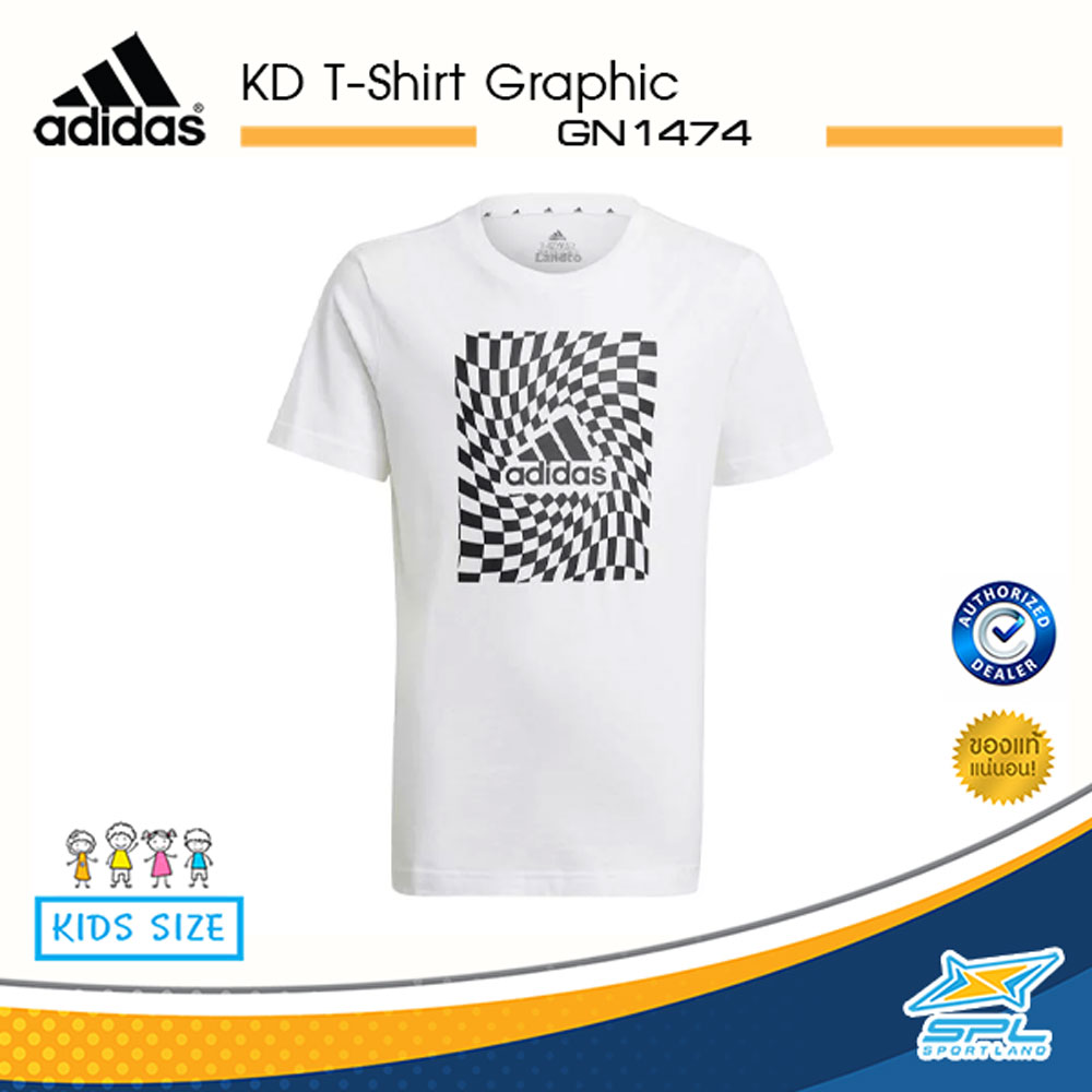 Adidas เสื้อเด็ก KD T-Shirt Graphic GN1474 #128 - 164 WH (700) |  Lazada.co.th