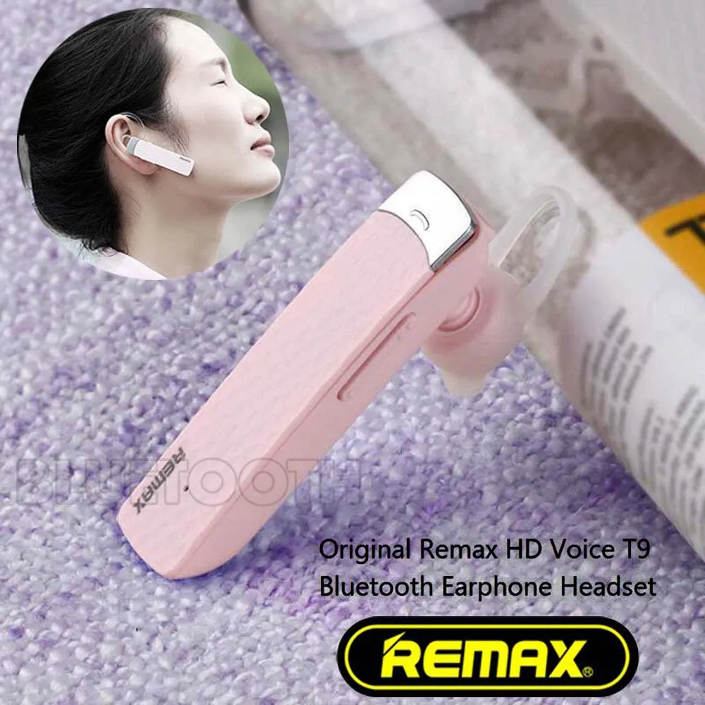 [รุ่นขายดีสุดๆ ใช้งานดีมาก] หูฟังบลูทูธ REMAX RB-T9 มีให้เลือก 3 สี : สีดำ / สีขาว / สีชมพู [ของแท้ 100%] ใช้ได้กับมือถือทุกรุ่นทุกยี่ห้อ Bluetooth HD Voice Small talk รุ่น T9