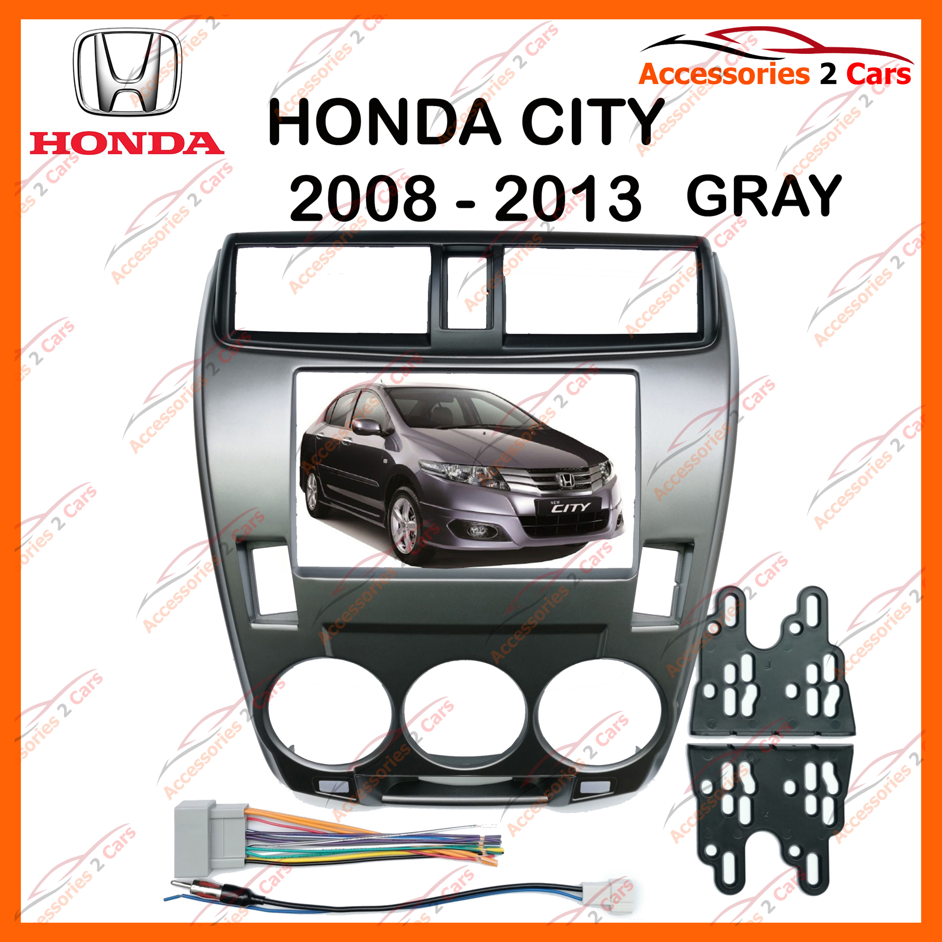 หน้ากากวิทยุรถยนต์ HONDA CITY 2008-2013 สำหรับจอ 7 นิ้ว (NV-HO-069)