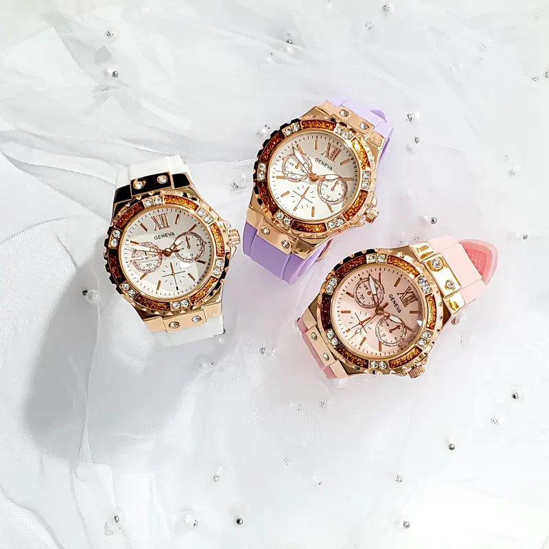 ภาพสินค้านาฬิกา Geneva สไตล์ปู ไปรยา อินเทรนด์สุดๆ สายเรซิน นาฬิกาข้อมือผู้หญิง มาใหม่ล่าสุด พร้อมกล่อง จากร้าน Minutemore บน Lazada ภาพที่ 2