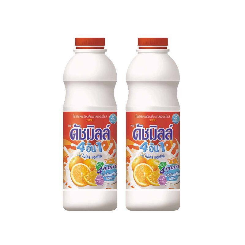 ดัชมิลล์ นมเปรี้ยว รสส้ม 830 มล. x 2 ขวด/Dutchmill orange yoghurt 830ml x 2 bottles