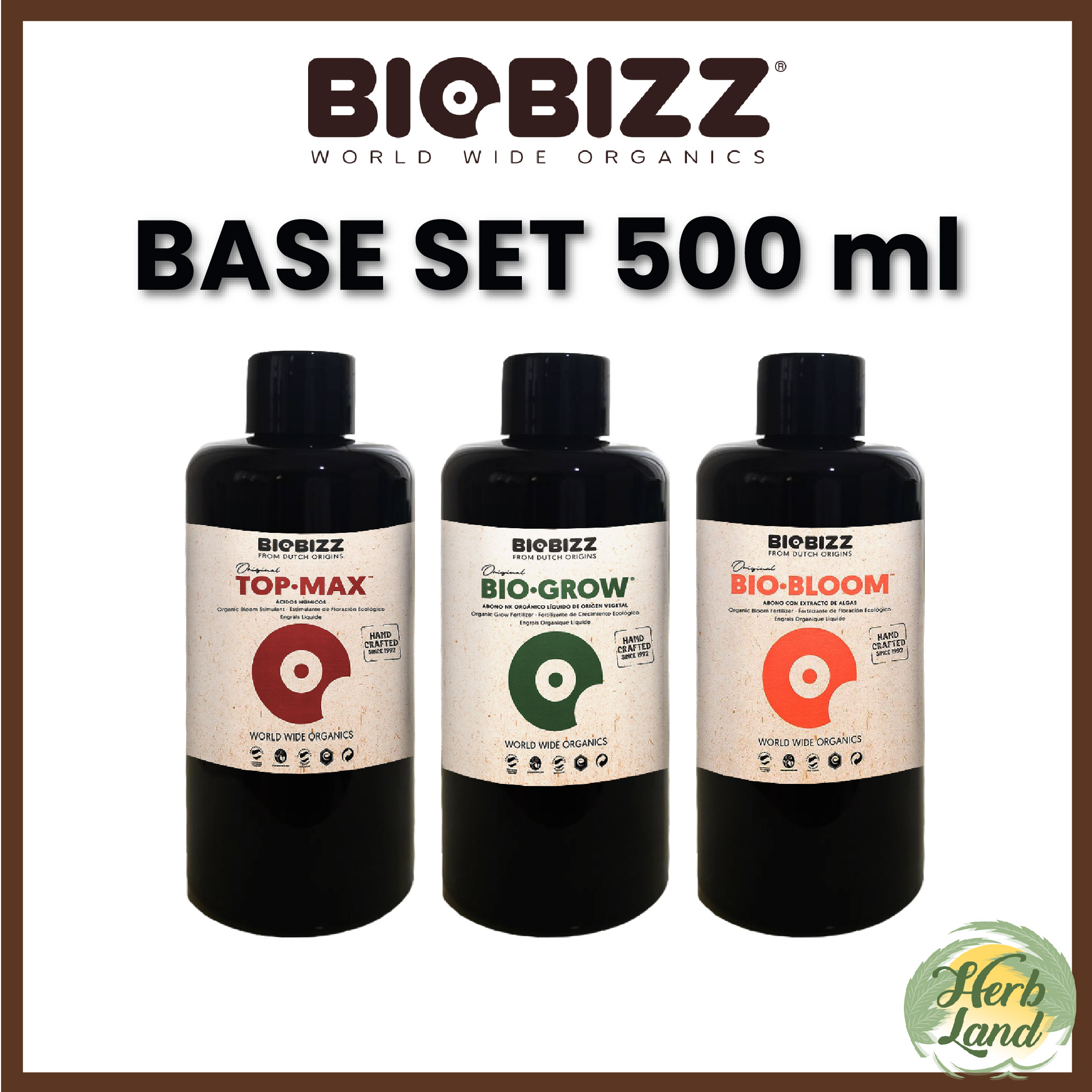 BioBizz, Bio Grow 1 lt - Bio Bloom 1 lt -Top Max 500 ml BioBizz, Bio Grow 1 lt - Bio Bloom 1 lt -Top Max 500 ml