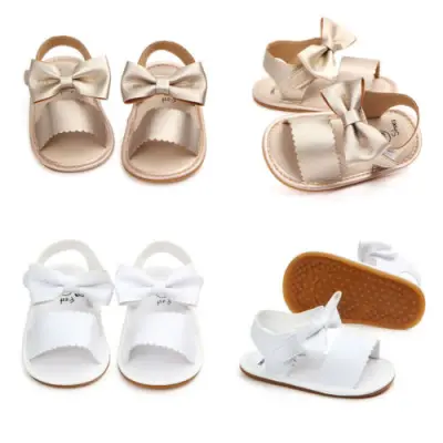 [Mmyard]Summer Sandals Newborn Baby Girls Soft Sole Sandals Toddler Kids Girl Summer Shoes Cute Baby Anto-slip Bow-Knot Sandal