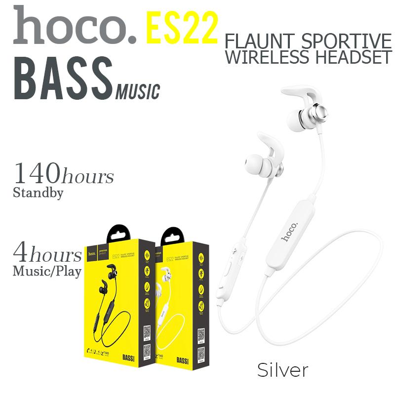 hoco. ES22 Flaunt Wireless headset sportive earphones with micหูฟังกีฬาไร้สาย V4.2 พร้อม mic