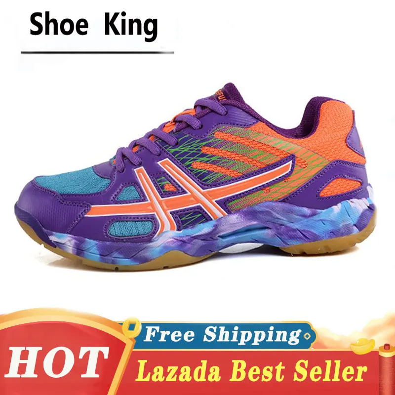 ภาพหน้าปกสินค้า(รองเท้ากษัตริย์) ผู้ชายขายร้อนรองเท้าแบดมินตันแฟชั่นลื่นสวมทนสูงยืดหยุ่นน้ำหนักเบาป่ารองเท้ากีฬากลางแจ้งรองเท้าวอลเลย์บอลรองเท้าเทนนิสรองเท้าวิ่งรองเท้าฝึกอบรมเกมน้ำรองเท้า 35-45 จากร้าน Shoe king บน Lazada