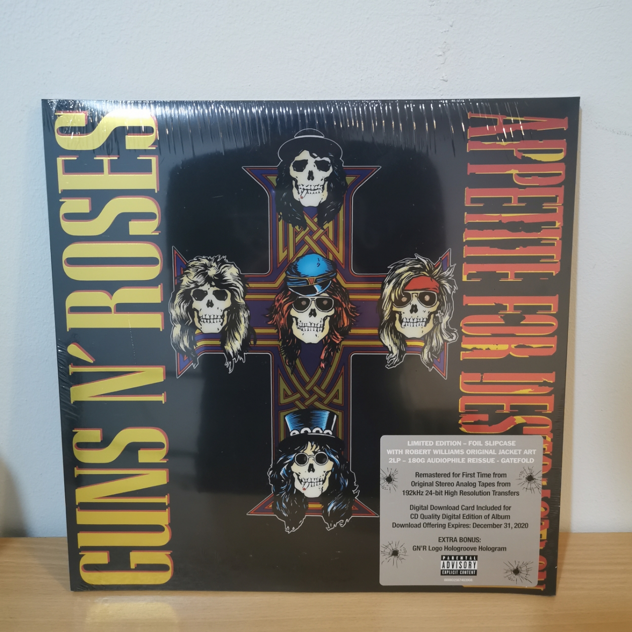 แผ่นเสียง Guns​ ​N' Roses​ : appetite​ for​ destruction​ 2lp​ made​ in​ usa แผ่นเสียงใหม่ ซีล
