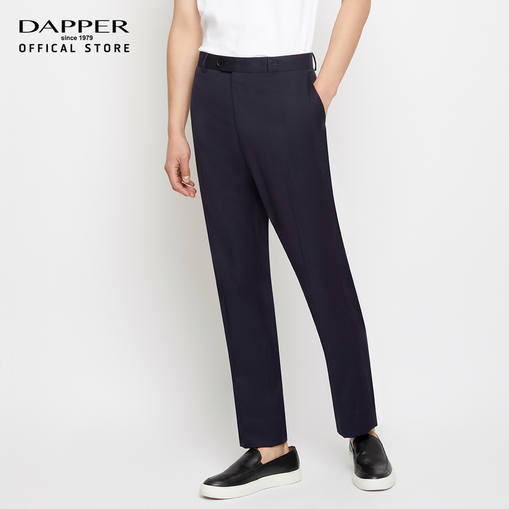 DAPPER กางเกงทำงาน รุ่น Essential Stretch ทรง Regular-Fit สีกรมท่า ...