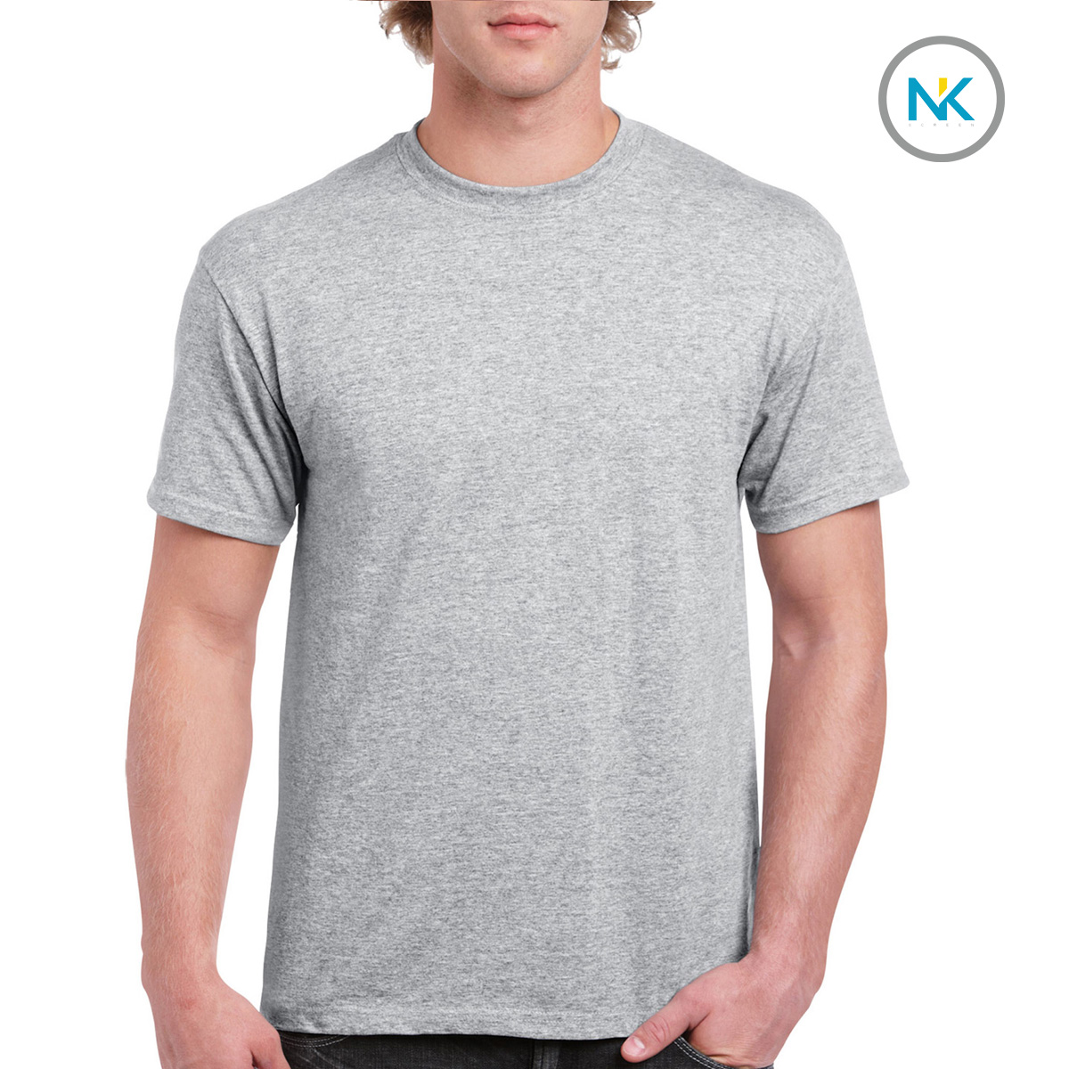 Grey crew neck sales t shirt