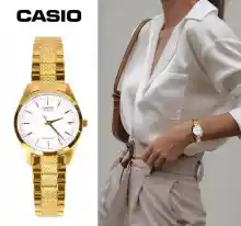 ภาพขนาดย่อของภาพหน้าปกสินค้านาฬิกา Casio รุ่น LTP-1274G-7ADF นาฬิกาข้อมือผู้หญิง สายสแตนเลส 100% ประกันศูนย์ 1 ปีเต็ม จากร้าน Nalika online shop บน Lazada