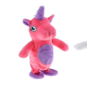 ตุ๊กตายูนิคอร์นของเล่นเดินได้สิ่งที่คุณพูดของเล่นเด็ก   Talking Walking Unicorn Plush Toy – Repeats What You Say Childrens Toy สี Pink สี Pink