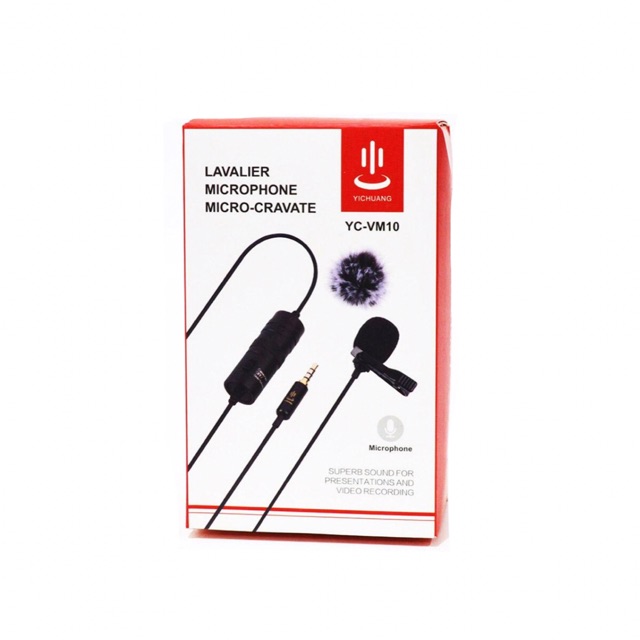 SALE Yichuang YC-VM10 Clip On Lavalier Microphone 3.5mm ความยาว 6 เมตร #คำค้นหาเพิ่มเติม คีย์บอร์ดเกมมิ่ง Keybord EGA RGB USB เข้าสายตัวเมีย DisplayPort