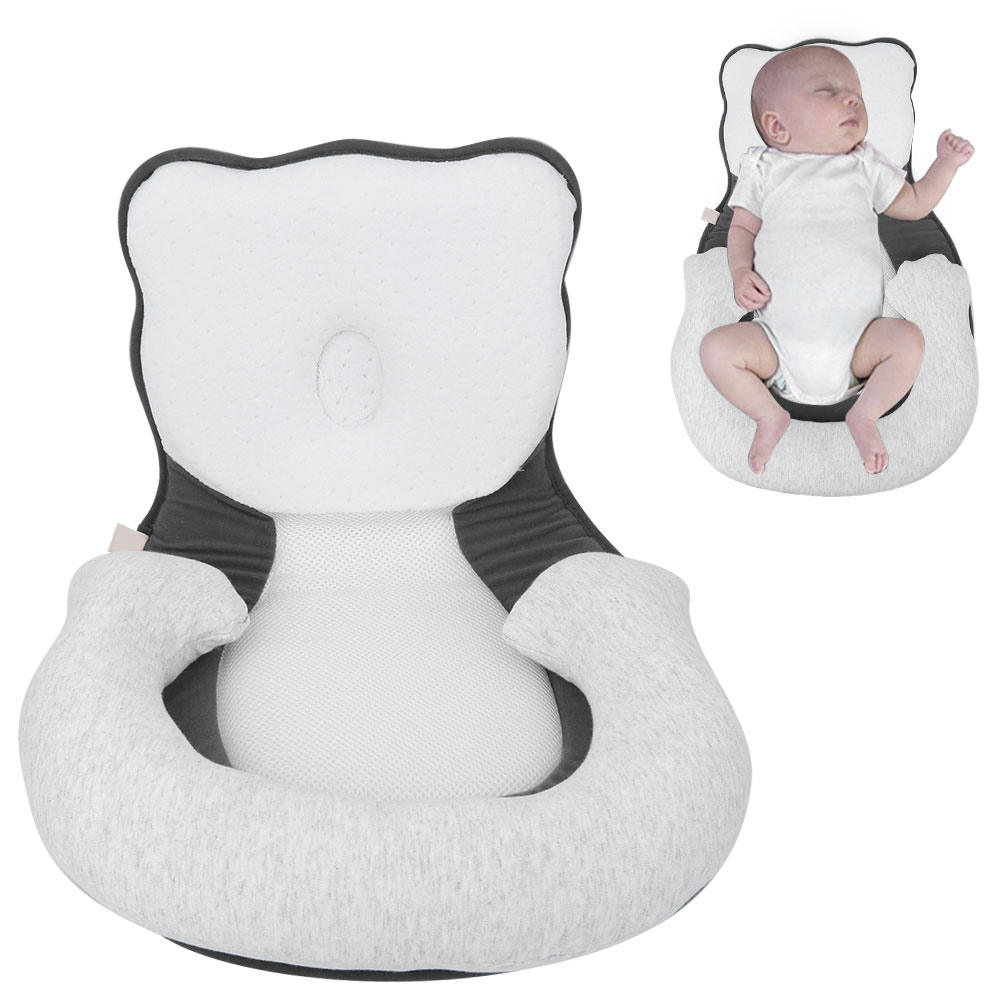 Breathable Sleeping Pillow เด็กเปลรังแบบพกพาที่นอนเด็กเตียงหน่วยความจำป้องกันหัวแบนที่ถูกต้องหมอนทารกแรกเกิด