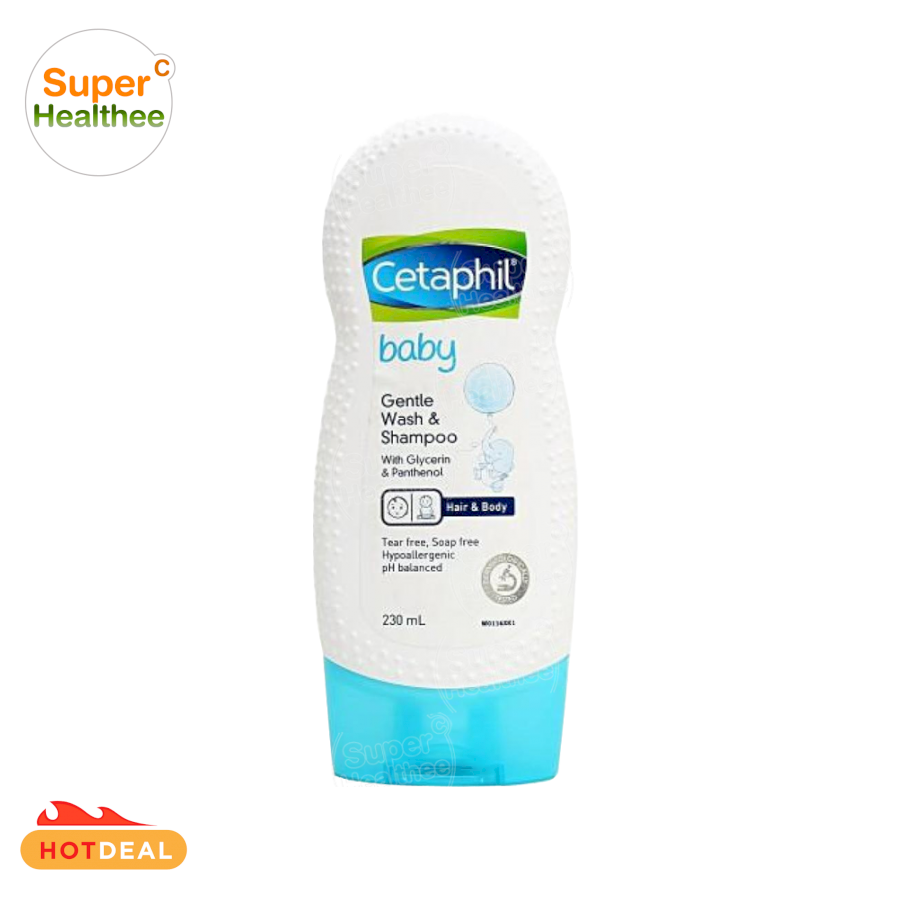 Cetaphil Baby Gentle Wash Shampoo เซตาฟิล เบบี้ บาธเจนเทิล 230ml ครีมอาบน้ำ และแชมพูสำหรับเด็ก และทารก