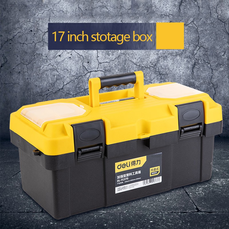AiThai กล่องเครื่องมือToolbox กล่องเครื่องมือช่าง 17 นิ้ว 2 ชั้น ยxกxส40x22x19cm กล่องเก็บอุปกรณ์ช่าง กล่องเก็บอุปกรณ์ กล่องเก็บอุปกรณ์