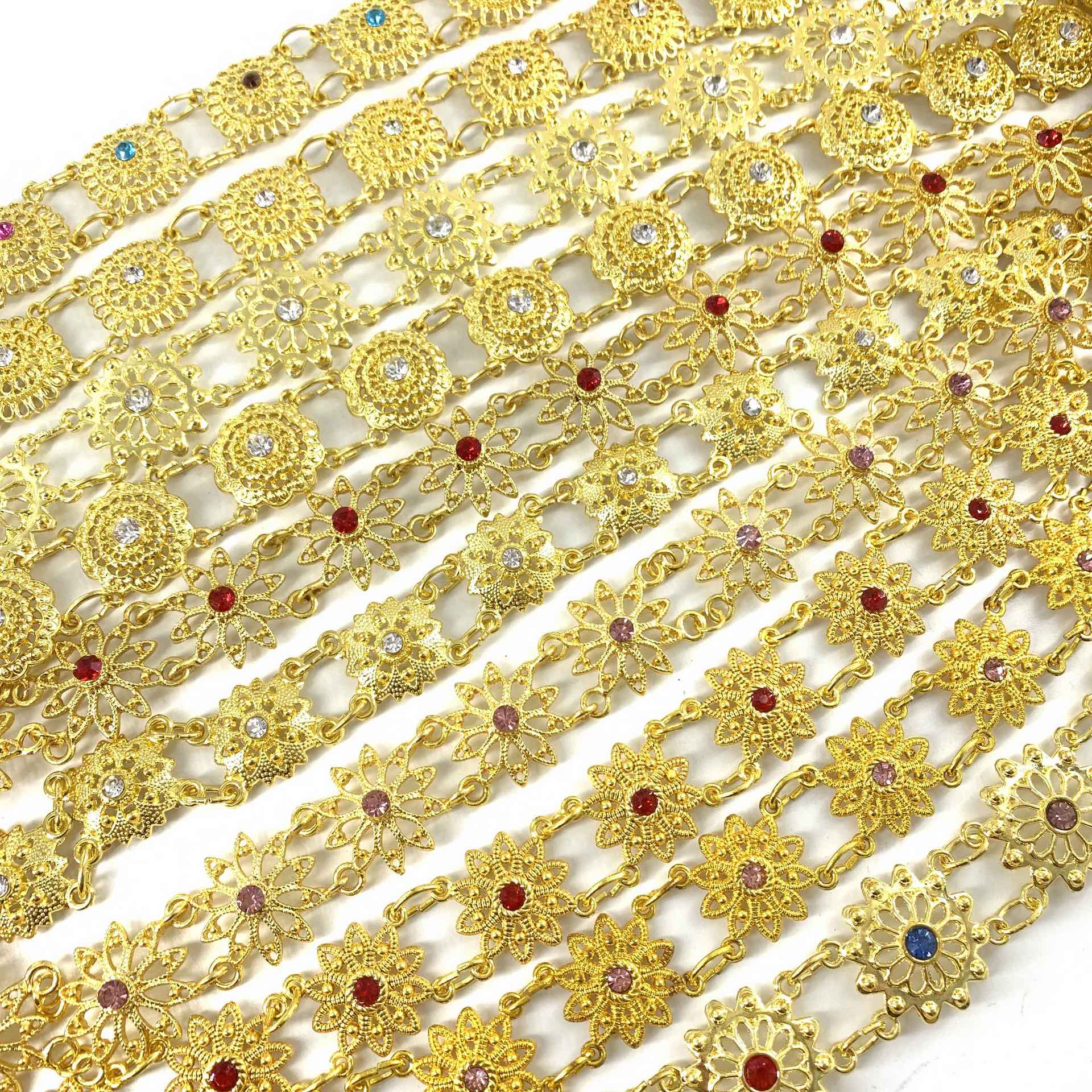 Vintage Jewelry Thai Jewelry Gemstone Shoulder chain Necklace