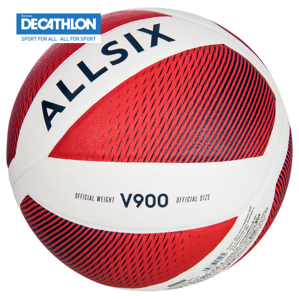ALLSIX ลูกวอลเลย์บอลรุ่น V900 (สีขาว/แดง)