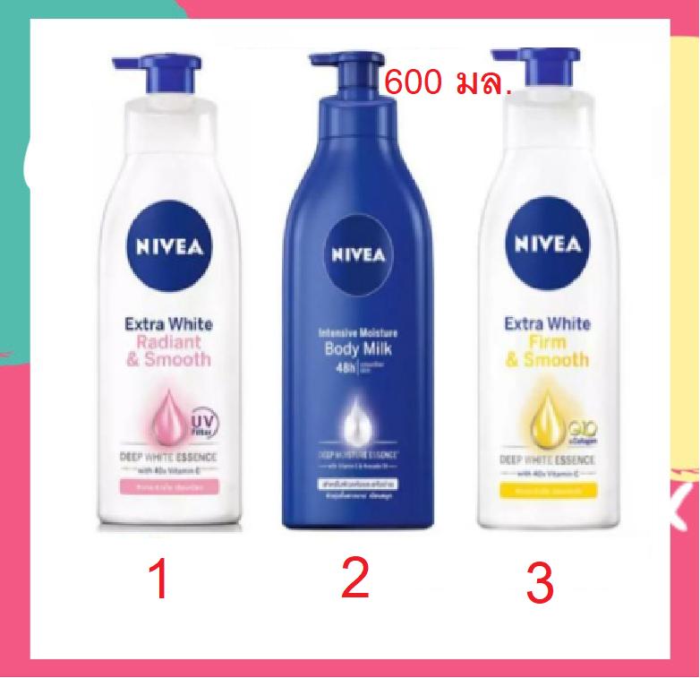 NIVEA นีเวีย โลชั่น ครีมทาผิว อินเทนซิฟ มอยส์เจอร์บอดี้ มิลค์ 600มล(คละสูตร) (1ขวด)