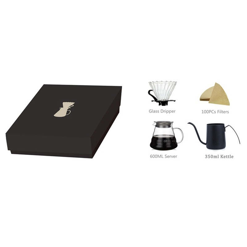 Hand Drip V60 Coffee Maker Gift Box Set Camping Portable Brew Coffee Cloud Pot Mini Coffee Percolator