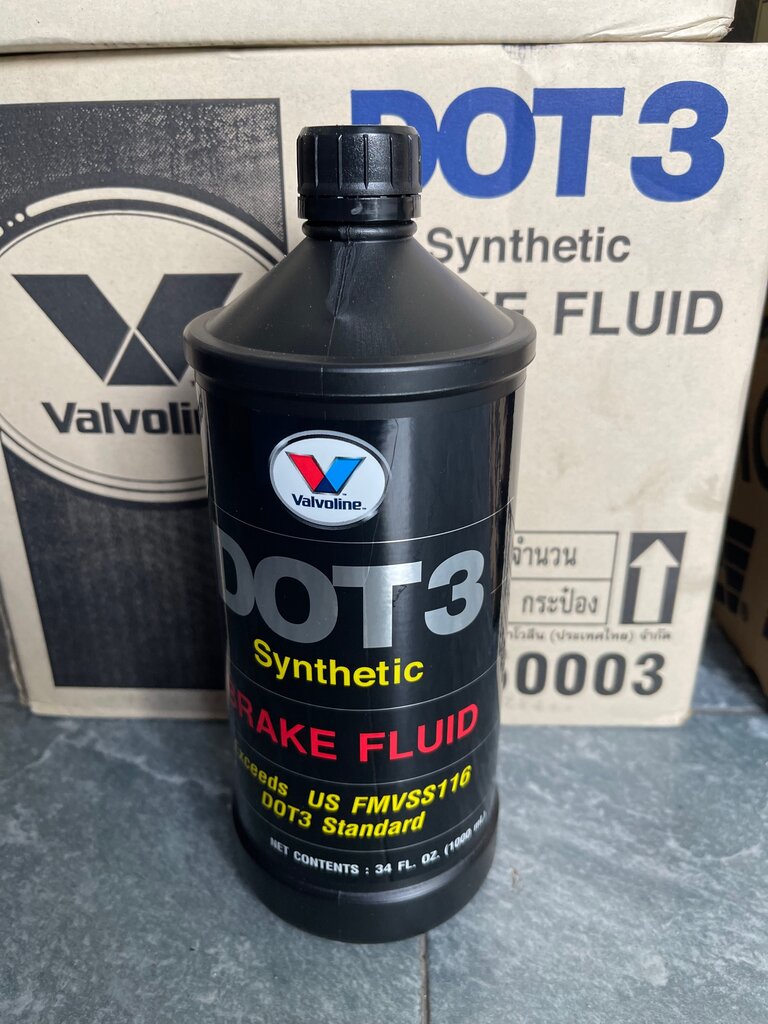 [ของแท้] Valvoline Synthetics น้ำมันเบรค Dot 3. Brake Fluid [ขนาด 1