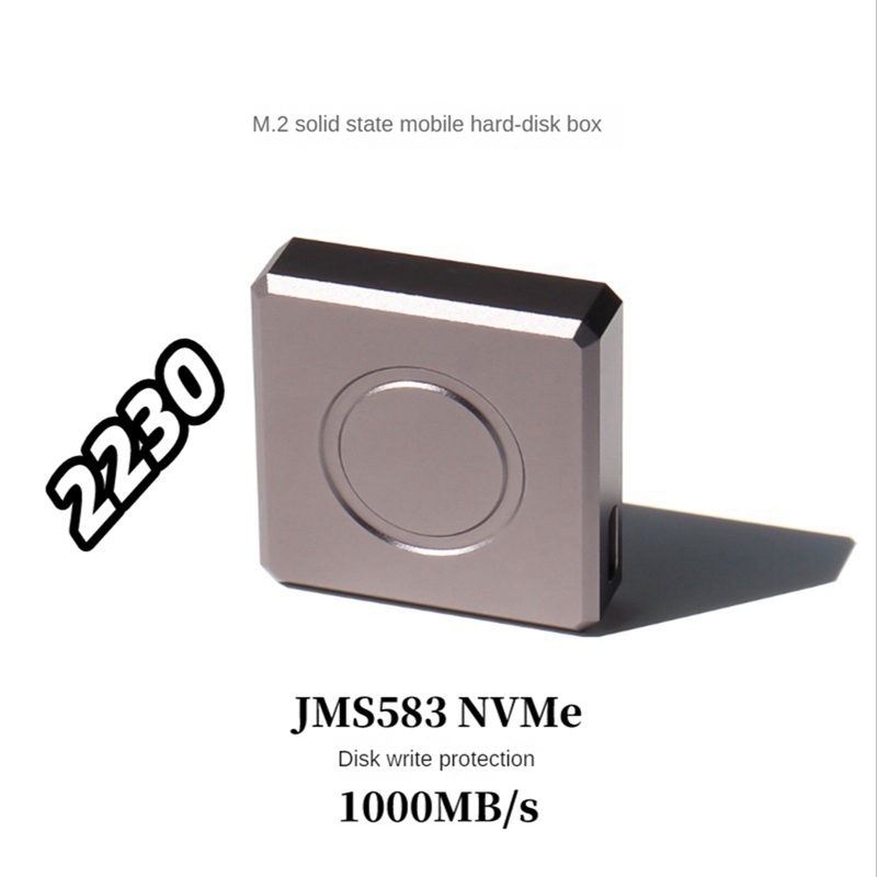M2 SSD Case USB C to A Cable M.2 NVME 2230 SSD Enclosure USB 3.2 10Gbps to NVME M-Key External Solid State Drive Case
