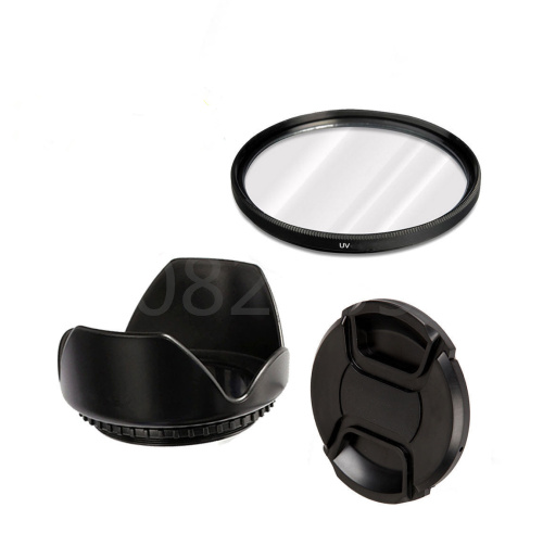 3in 1 set 55mm camera UV Filter + Lens Hood +Lens Caps for Nikon D5500
