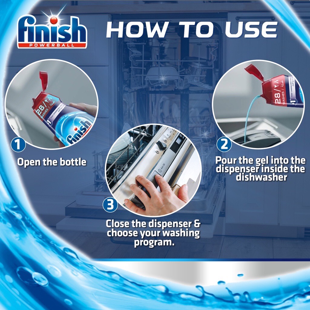 Finish ฟินิช All in 1 Max gel 0 Dishwasher Fast Dissolving Regular Original น้ำยาล้างจานสำหรับ